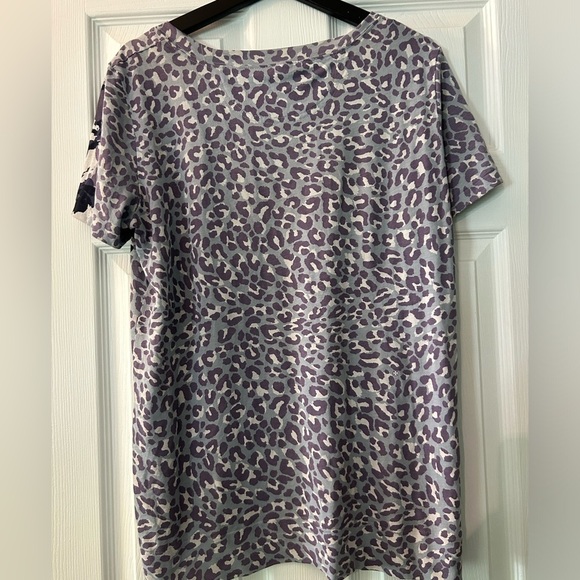 Tory Burch shirt sleeve purple floral t shirt - Picture 4 of 4